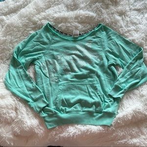 Pink off the shoulder sweatshirt